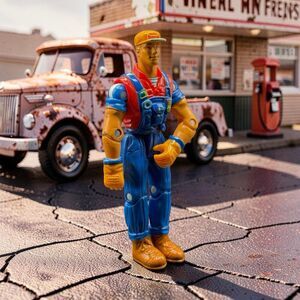 Vintage Tonka Mighty Motorized Tow Truck Driver Action Figure A59